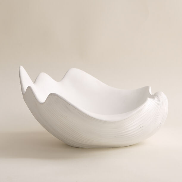 Homez off white resin decorative shell 41.5*34.4*17.6 cm image number 2