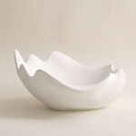 Homez off white resin decorative shell 41.5*34.4*17.6 cm image number 2