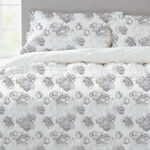 Cottage 6pcs lily grey design microfiber comforter set, king 220*240 cm image number 1