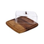 Acacia Wood Square Cake Domewith Acrylic Cover image number 2