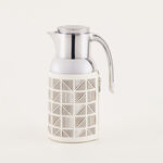 دلتي دلة ستانلس ستيل بلمسة جلد، بيج فاتح 1.3 لتر image number 1