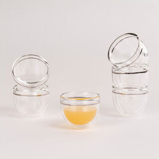 Arabic Coffee Cup Set 6Pc Silver