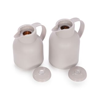 Dallety Plastic Vacuum Flask 2 Pieces Set Gray