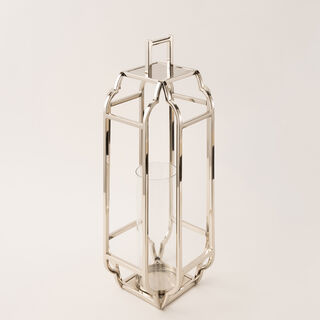 Homez stainless steel silver lantern 23*23*58 cm