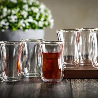 Arabic Tea Cups 6 Pieces Double Wall 