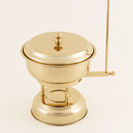 سخان طعام دائري لا ميسا ستانلس ستيل ذهبي سعة 1.5 لتر image number 1