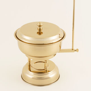 سخان طعام دائري لا ميسا ستانلس ستيل ذهبي سعة 1.5 لتر