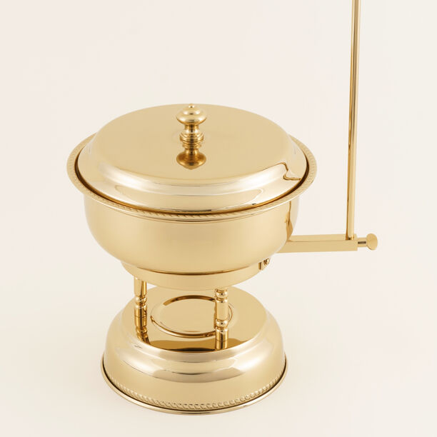 سخان طعام دائري لا ميسا ستانلس ستيل ذهبي سعة 1.5 لتر image number 1