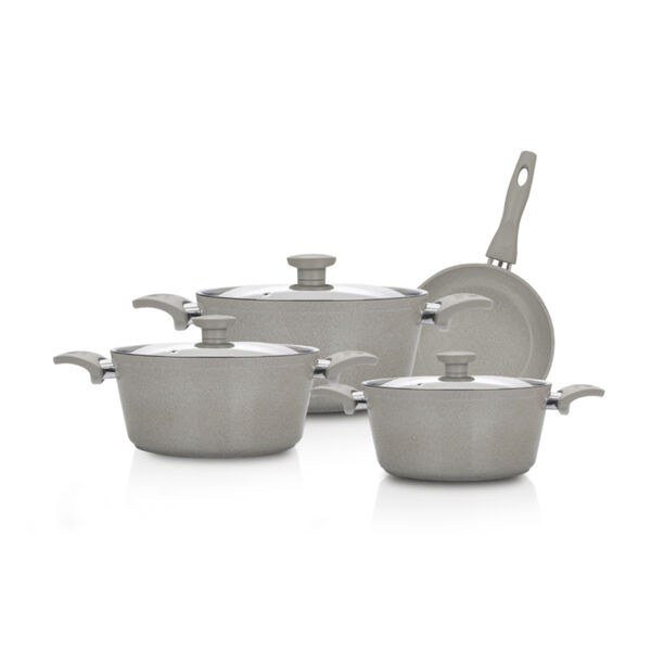 Mistercook 7 piece granite cookware set gray image number 0