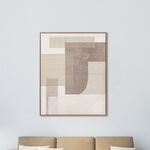 Homez soft geometric shapes canvas wall art in a wooden frame 60* 80*4.5cm image number 1