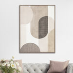Homez color block cotton canvas art in wooden frame 60* 80*4.5cm image number 0