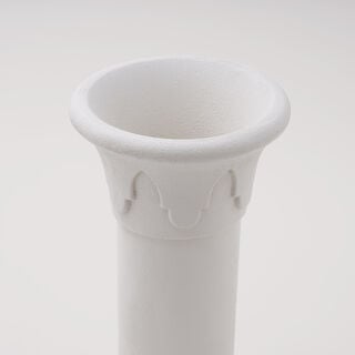 Qurtuba Collection Homez Arqa Vase, White, 23*23*42 cm