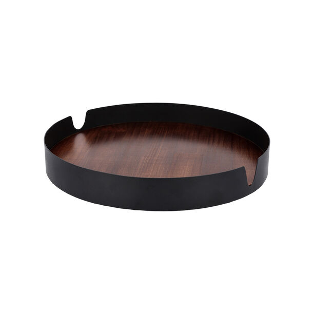 Metal Tray With Wood image number 0