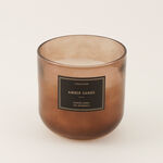 Homez scented candle with amber sand fragrance in glass jar 15.5*15cm image number 1