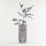 Homez light grey diamond pattern glass vase 15*15*34.3 cm image number 4