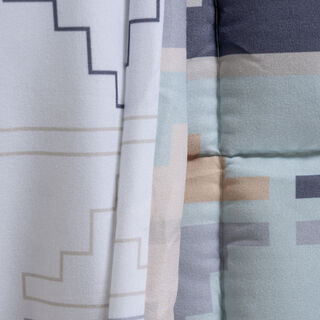 Cottage multicolor Ikkat print comforter queen size