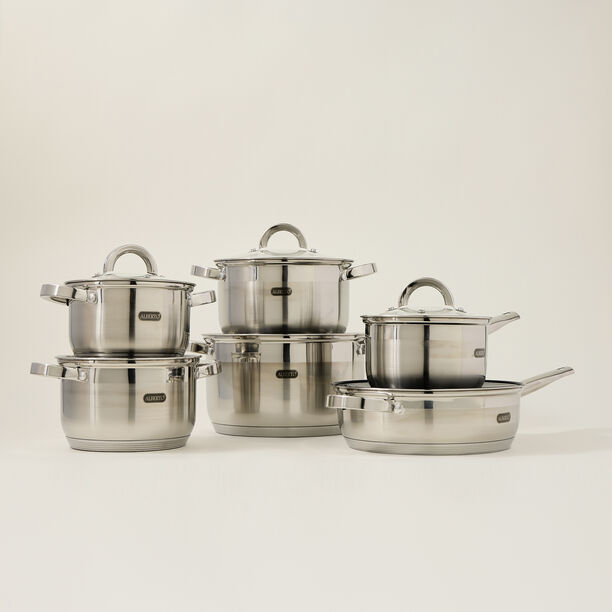 Alberto 12Pcs Stainless Steel Cookware Set image number 0