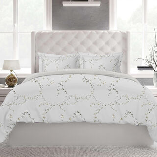 Cottage off white comforter set leaf print king size with 3 pieces