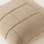 Homez Beige Geometric Grid Cushion Cover, 45*45Cm image number 3
