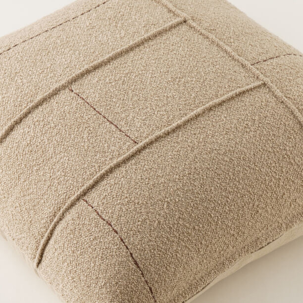 Homez Beige Geometric Grid Cushion Cover, 45*45Cm image number 3
