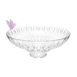 Glass Butterfly Bowl 1 Pc Crystal Pink image number 0
