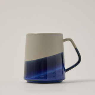 Porcelain mug shiny navy blue