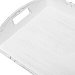 Serving Tray Antique Finish White Color image number 2