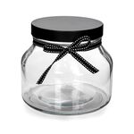 Alberto Glass Storage Jar With Metal Lid And Ribbon V:1400Ml image number 0