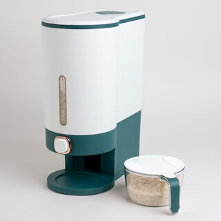 Alberto 10Kg rice dispenser green
