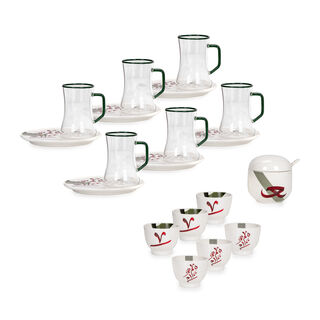 18 Pcs Arabic Tea And Coffee Set Porcelain Arabgraph