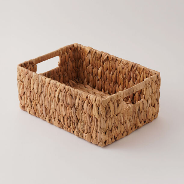 Homez Rectangular Rattan Storage Basket 32*23*13 Cm image number 1