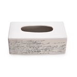 Ceramic Tissue Box Paris Post Stamp Design image number 1