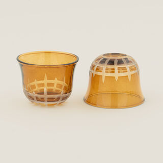 Dallaty 6pcs arabic coffee cup set, brown