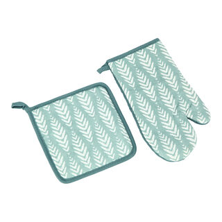 Alberto 2 Pieces Oven Glove + Mitten Tree Design