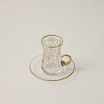 18Pcs Glass Arabic T&C Mrc Serve 6 Gold image number 2