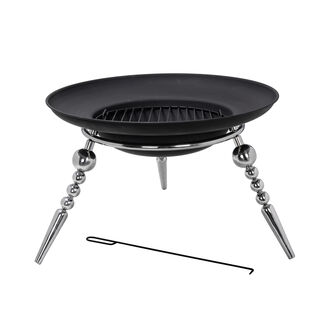 Fire Pit Round Stainless Steel And Iron