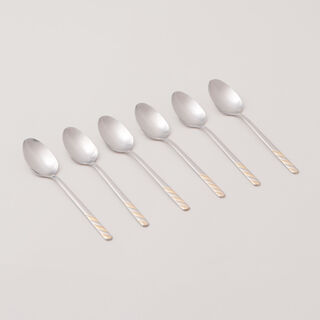 Pentola stainless steel tea spoon set 6pcs with mirror polish 2.5mm