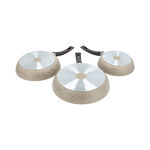 Alberto 3 piece brown granite frypan set 20/24/28 cm image number 3