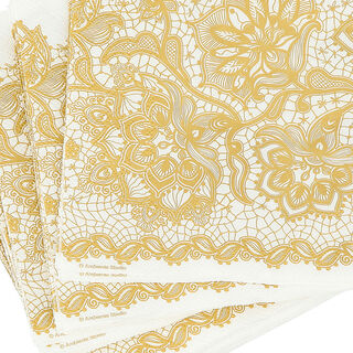 Ambiente Serving Paper Napkins Gloria Design Gold Color