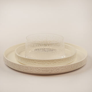 La Mesa 18Pcs Porcelain Dinner Set Ramas Collection In Beige