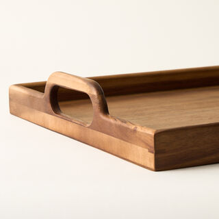Dallaty rectangular wood tray with handel 50.8*35.6*7cm