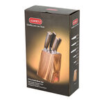 Alberto Acrylic Wood Knife Block With 5 Wood Knives Set image number 5