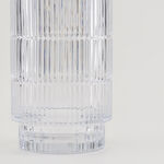 هومز فازة زجاج فضي مضلّع 14*14*27.6 سم image number 3