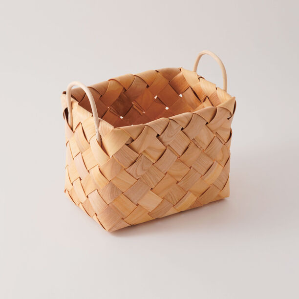 Homez rattan storage basket, beige 22.5*18*17.5 image number 1