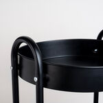 Alberto round black metal storage trolley 43.4*33.9*78.8 cm image number 2
