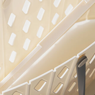 Cottage collapsible plastic laundry basket 26L, white