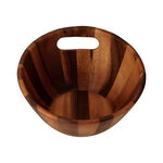 Billie acacia wood bowl with handle image number 2
