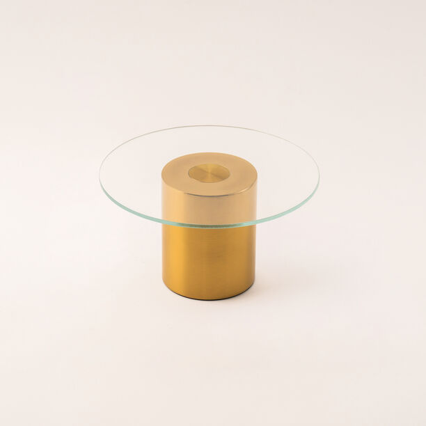 Oulfa gold glass cake stand 63*52*34 cm image number 0