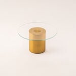 Oulfa gold glass cake stand 63*52*34 cm image number 0