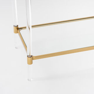 Homez acrylic console table in gold 121*40*78cm